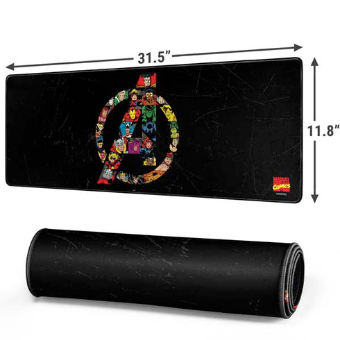 Marvel Classic Comics Avengers Logo Gaming Mouse Pad